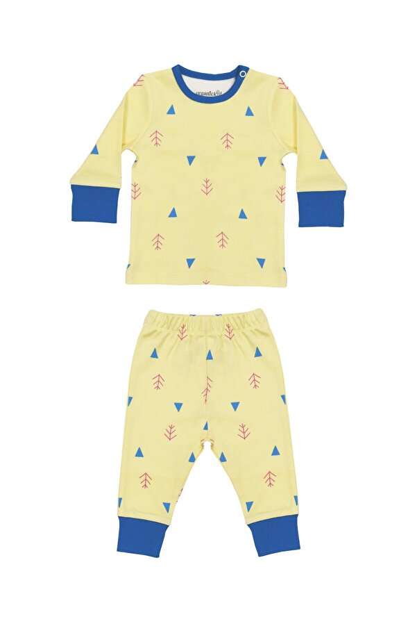 OrganicKid Mix Bebek Sarı Pijama Takım