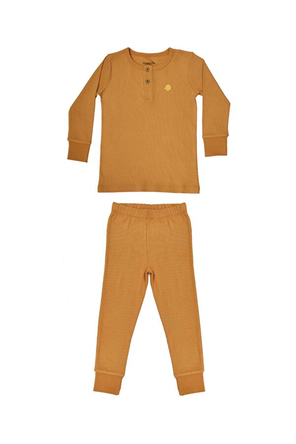 OrganicKid Cosy Bebek Kum Rengi Pijama Takımı