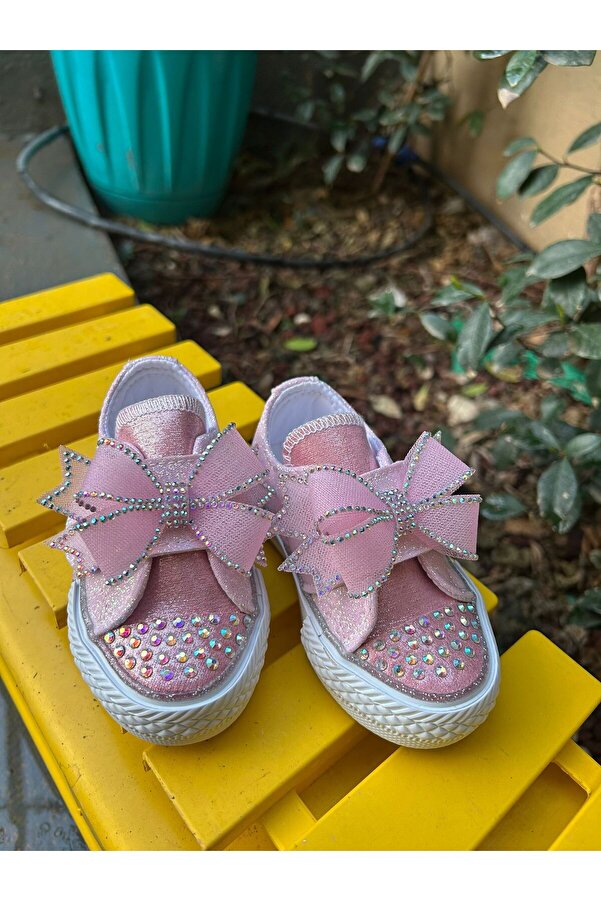 Scarpe Magiche Pembe Simli Fiyonk Sneaker