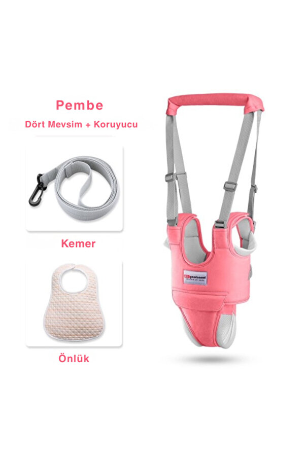 Tcherchi Bebek Yürüme Kemeri – Ayarlanabilir Güvenlikli Yürüteç Yardımcısı %100 Pamuk (8-24 Ay)