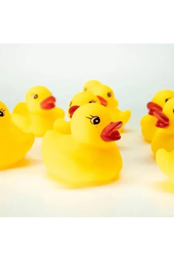 Shoplandu Sevimli Sesli Ördek Banyo Oyuncakları 12li Set