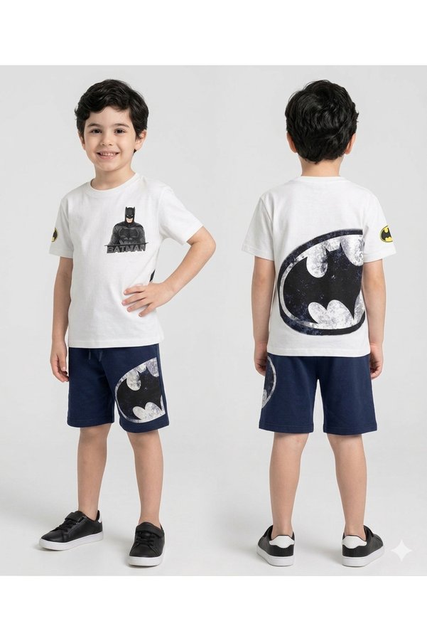 PALLERMO KİDS New Season Summer Single Jersey Top and Bottom Set