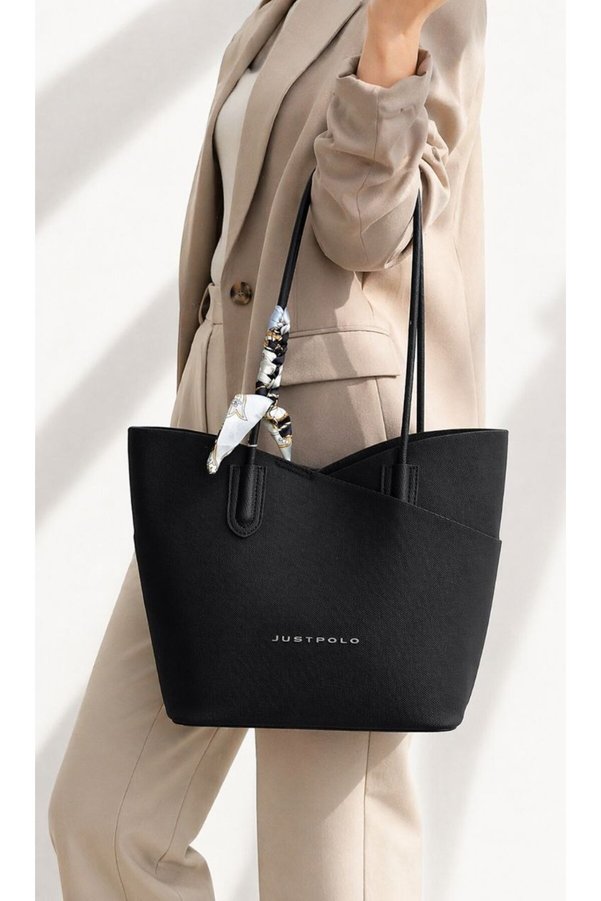 Just Polo Original 2-Pack Bag Shoulder and Crossbody Bag Single Price Black