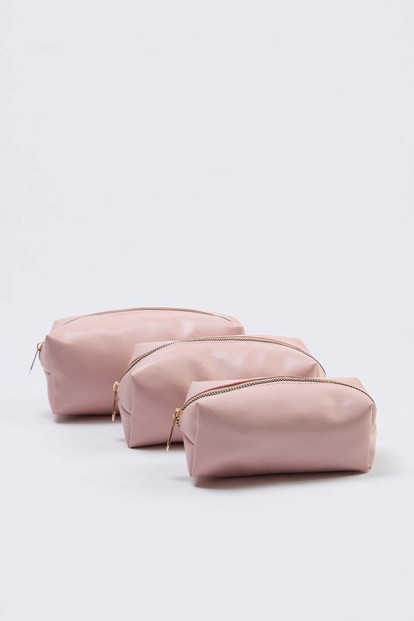 Trendyol Shoes Pink Mini Size Triple Makeup Organizer Set Bag Pieces / Organizer Set for Inside the Suitcase Takaw26Py00010