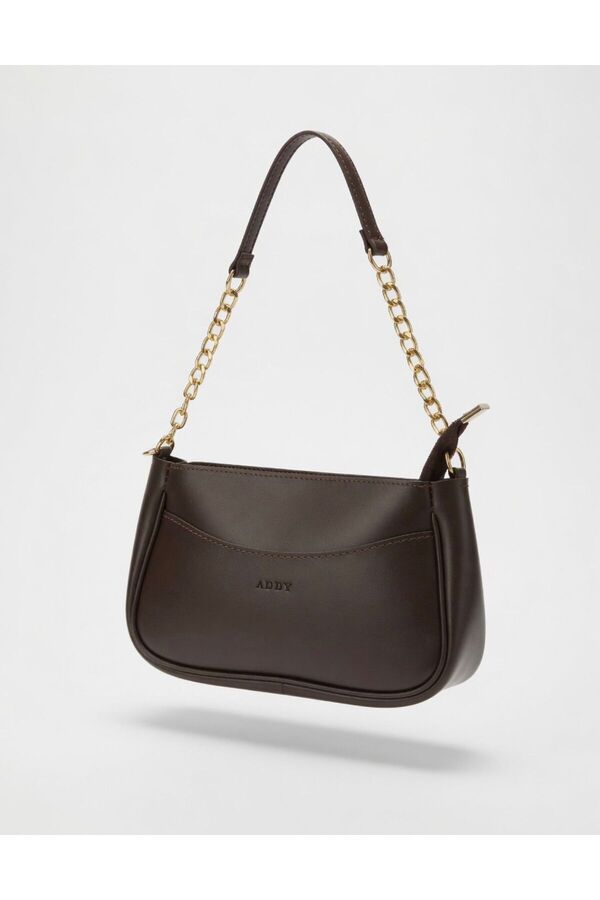 addy Baguette Shoulder and Hand Bag with Gold Chain Detail
