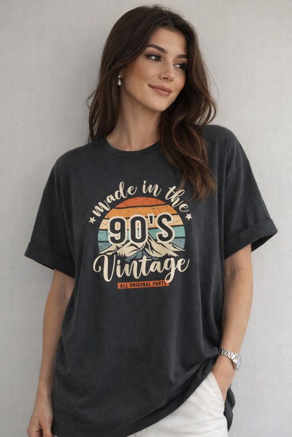 SANTAMİLA Smoked 90's Printed Oversize Tshirt