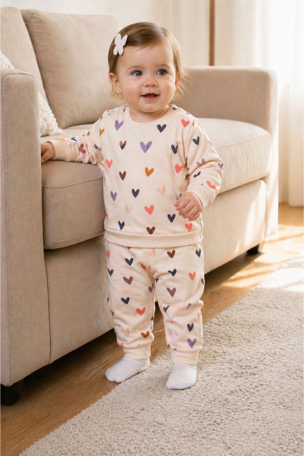 Mai Perla Organic Fabric Patterned 2-Piece Baby Set