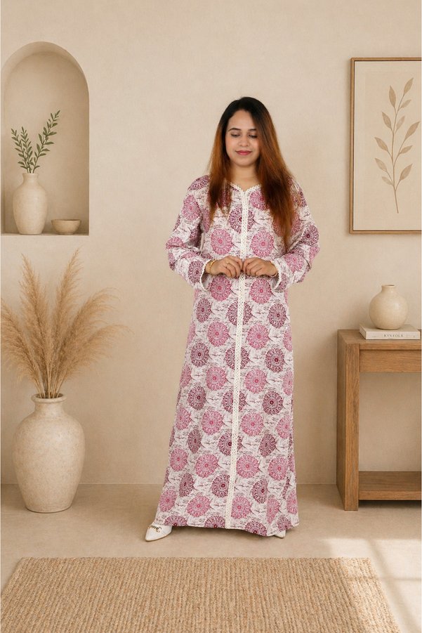 MORRISSA Jalabiya For Women Full Sleeve Soft Cotton Material Daily Wear For Ladies