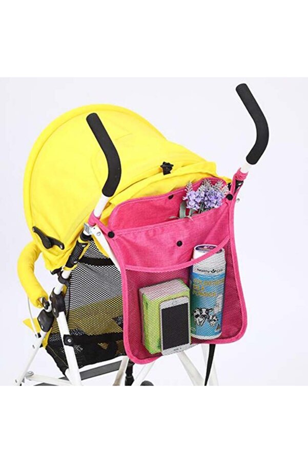 RevuBaby Bebek Arabası Çantası Bebek Arabası Düzenleyici Bebek Arabası Organizer Puset Çantası Pembe