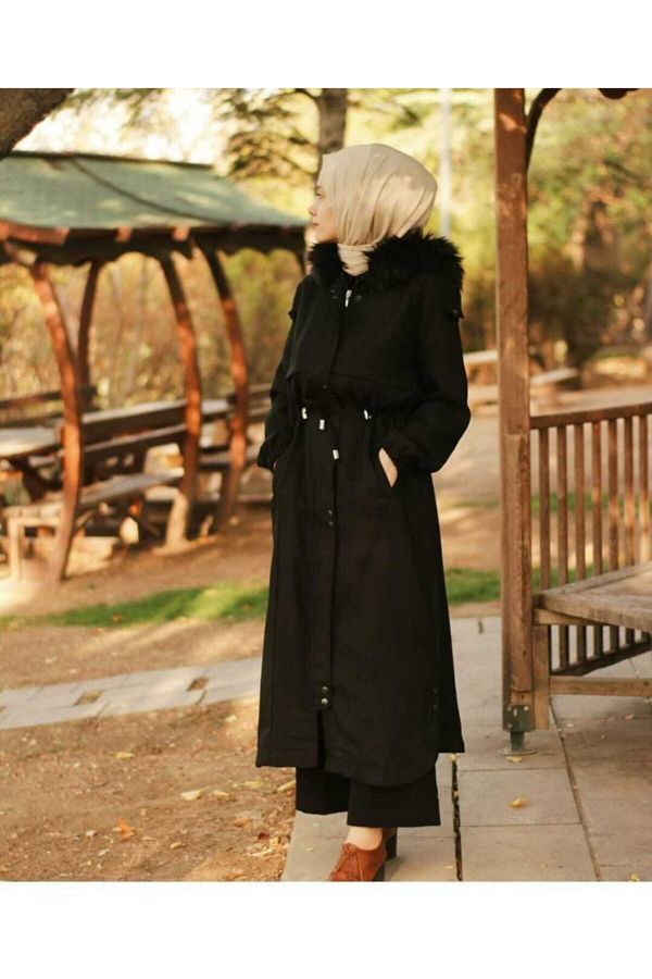Minta Lining Thai Feather Hooded Coat Trendyol