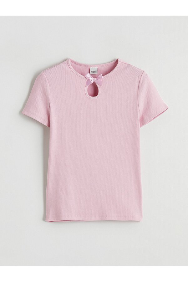 LC Waikiki Trendlucky Girl's T-Shirt with Bow Detail