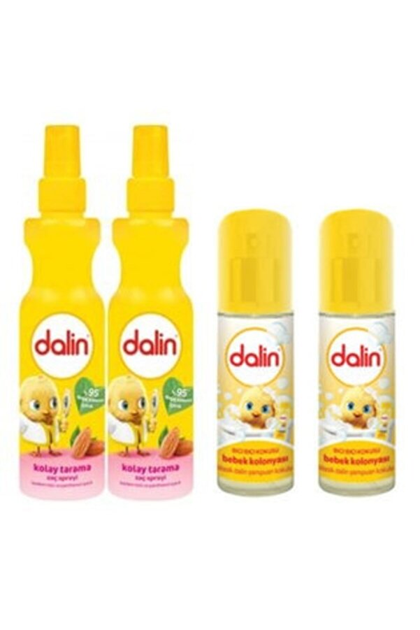 Dalin Badem Özlü Kolay Tarama Saç Spreyi 200 Ml 2 Adet-bebek Kolonyası Bıcı Bıcı Kokulu 150 Ml-2 Adet