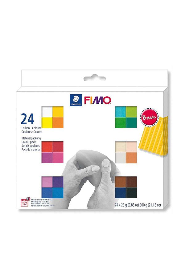 Eshel-Staedtler 8023 C24-1 Set Modeling Clay Fımo® Soft Multi Pack 25 Gram 24 Block Basic 1