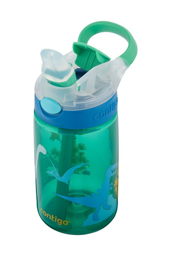 Contigo-Gizmo Flip One Hand Push Children's Water Bottle with Inner Pacifier 420ml 1