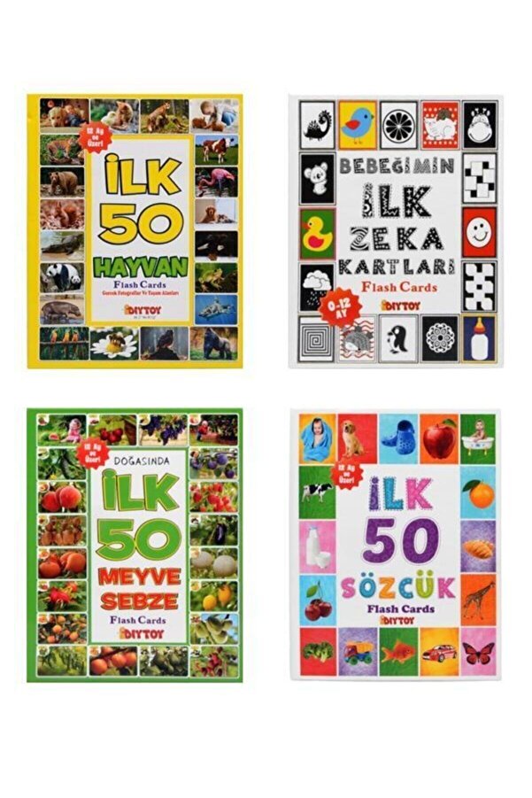Diytoy Bebeğimin Ilk Zeka Kartları 4'lü Set
