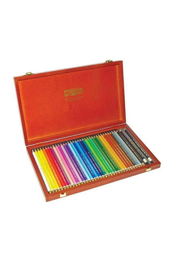 Koh-i Noor-Polycolor Artist Crayons 36 Colors Wooden Box 1