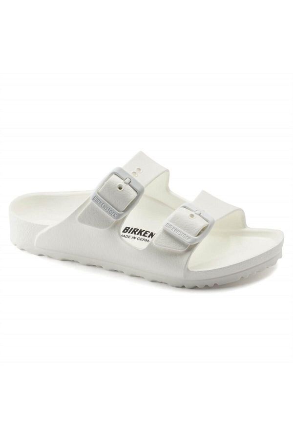 Birkenstock-Λευκές Παιδικές Παντόφλες με διπλές ρίγες Arizona Eva1018941 1