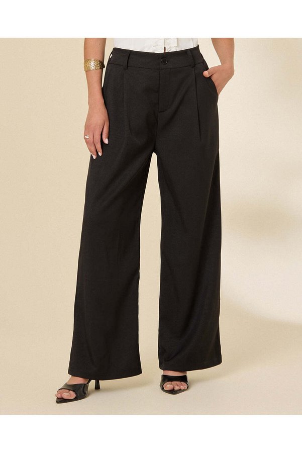 REDTAG Women Black Casual Trouser