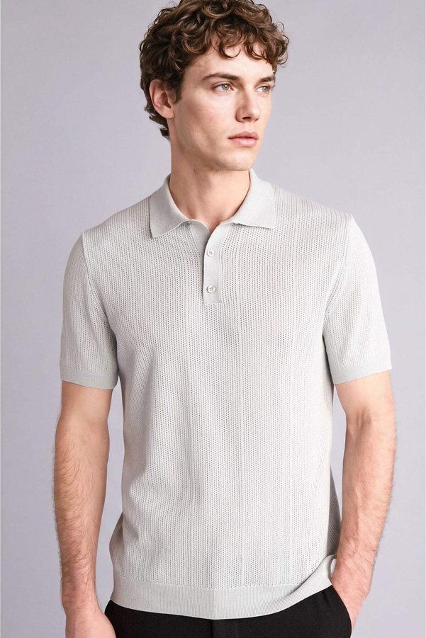 Defacto Standard Fit Polo Collar Short Sleeve Knitwear Polo T-Shirt G3171Ax26Sm