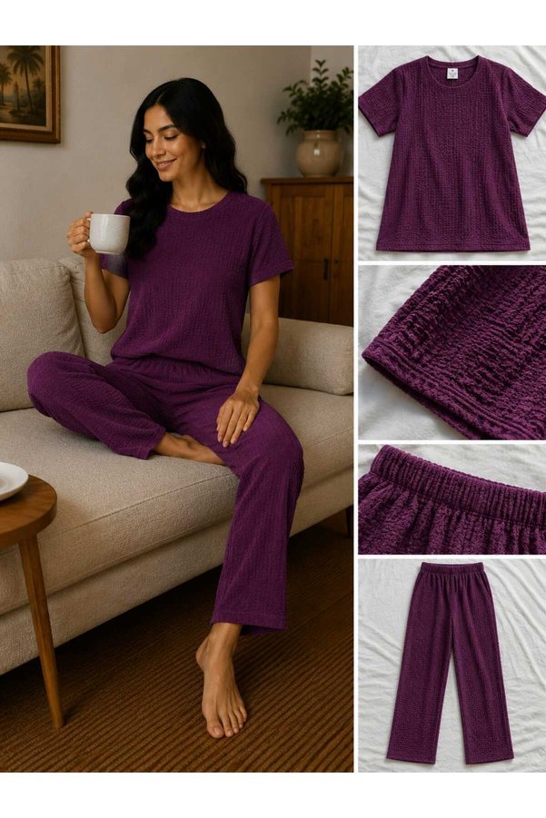 PİJAMA VAKTİ Women's Pajama Set Summer Knitted