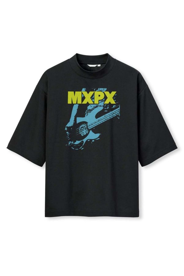buzagi tasarım ürünleri Mxpx Digital Printing Oversize Black Unisex T-Shirt