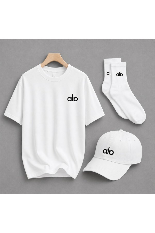 ZAVIXO Printed Oversize T-Shirt, Hat, Socks Premium Set of 3