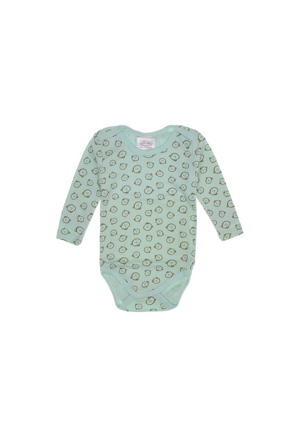 NAR TEKSTİL-Bear Printed Snap Badi 1