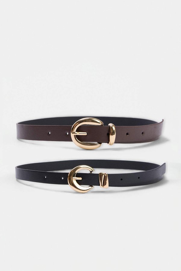 Trendyol Shoes Black-Brown Women's Double Belt Takaw27Ke00009