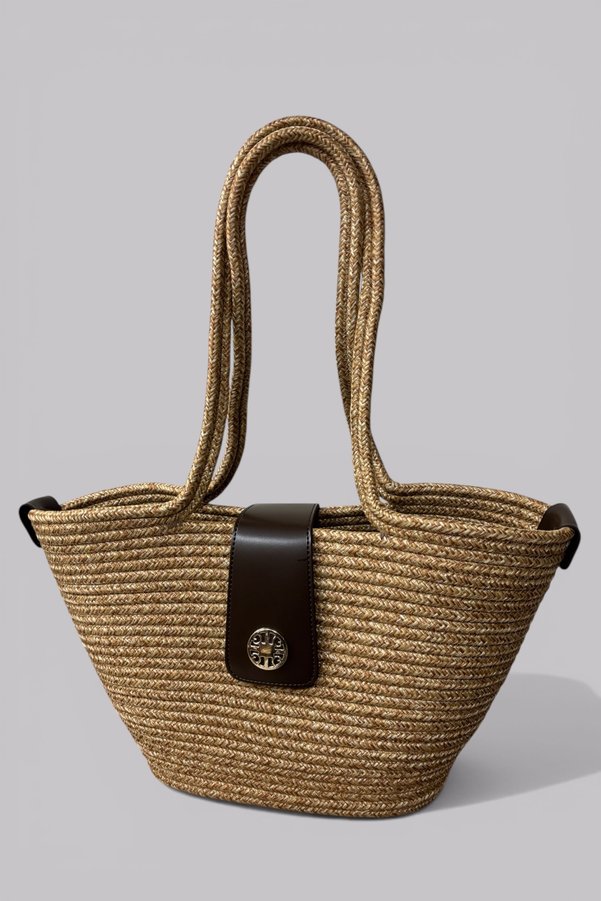 MaVaux Sardinia Handmade Straw Tote with Lid Beach and Daily Bag Fashion in Summer