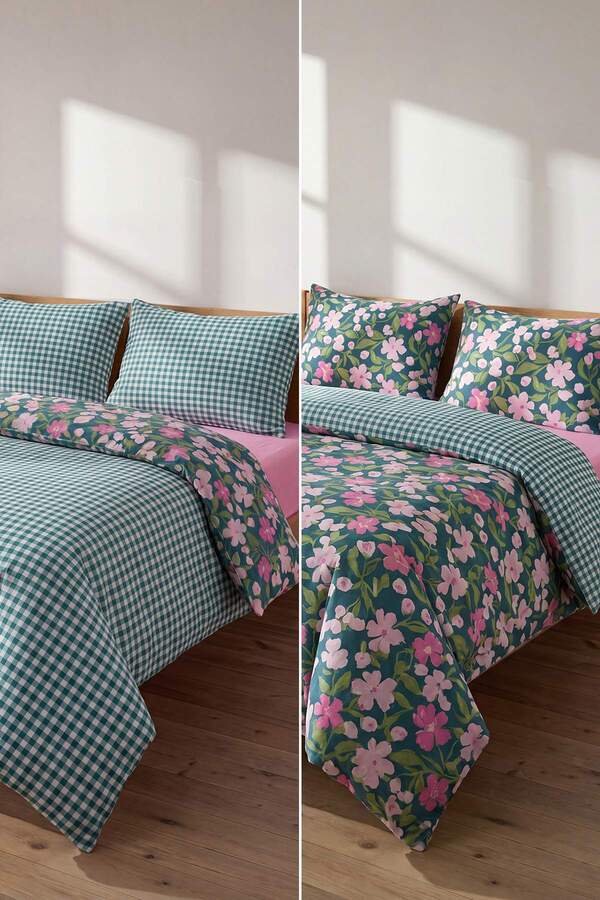 Trendyol Home Floral Printed Double Duvet Cover Set Tphss26Ckn00037