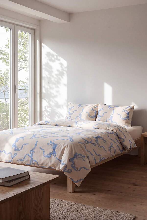 Trendyol Home Double Size Bowknot Elastic Sheet Bedding Set Tphss25Ckn00013