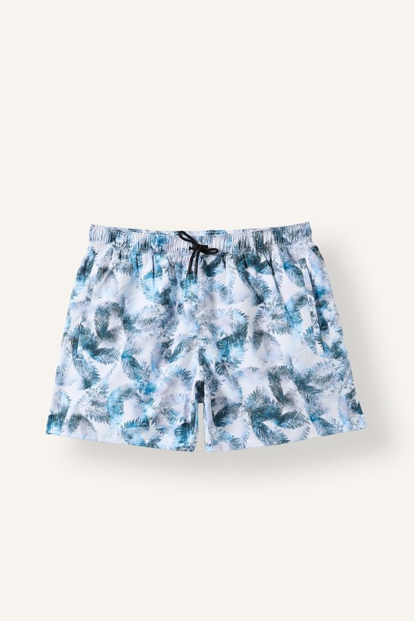 Defacto Cool Leaf Patterned Waist-Tie Swim Shorts I3381Ax26Hs