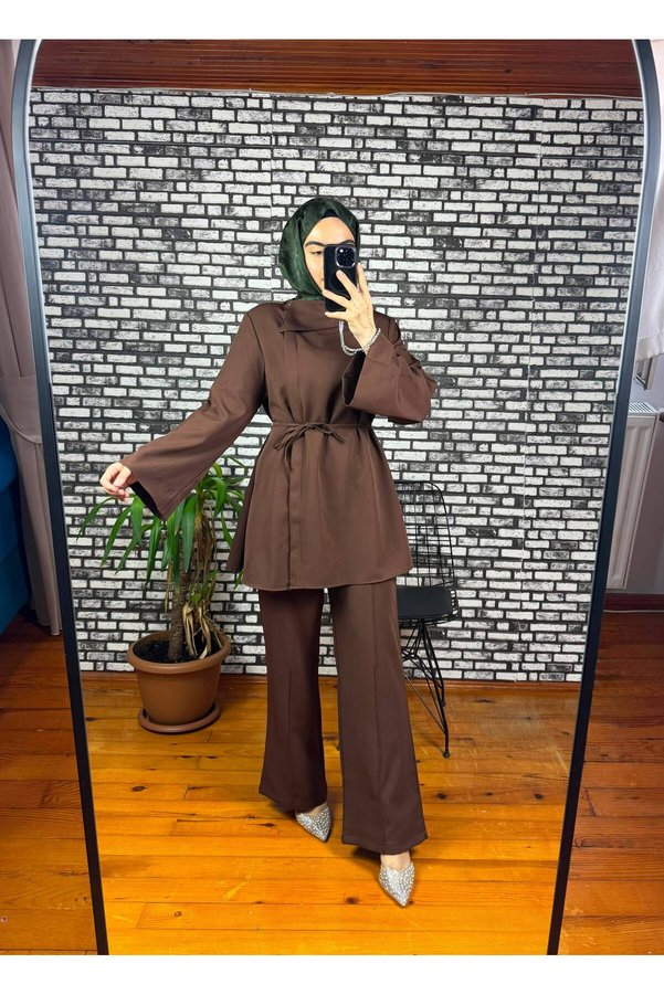 ZarülAAy fashıon Dora Suit with Tie-Up Detail, Standard Size