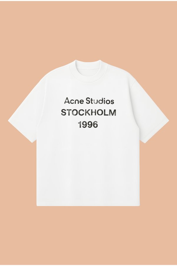 PURE POWER Acne Studios Stockholm Boxy Fit Oversize Unisex 100% Cotton Tshirt – Printed T-Shirt | Streetwear