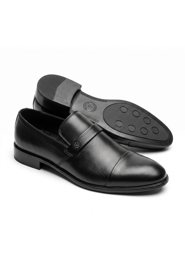 RAYVORA Men's Patent Leather and Matte Leather Laceless Classic Shoes with Pvc Sole, Suitable for Bridal Suits and Suit Bottoms