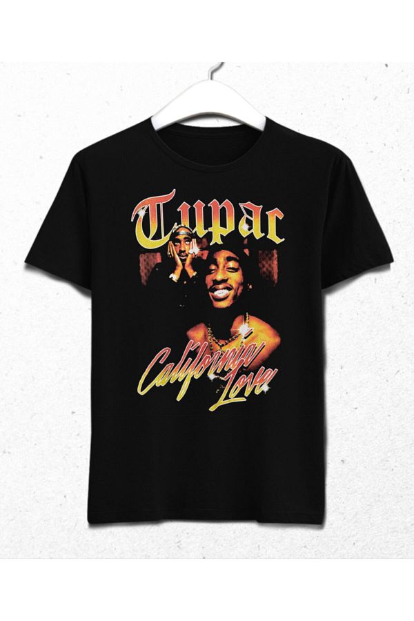 Basmatik-Men's Black Tupac California Love T-Shirt 1