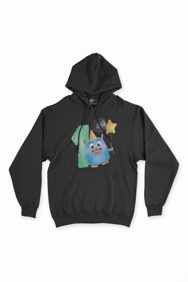 Cix Special Black Hooded Kids Sweatshirt Hoodie for 1 Year Old Trendyol