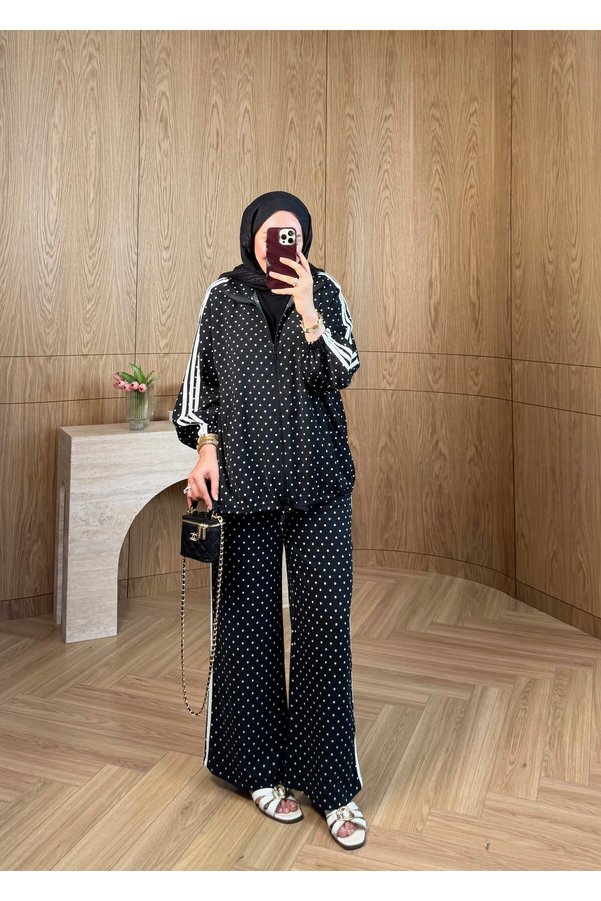 SOİ Polka Dot Equivalent Suit Black