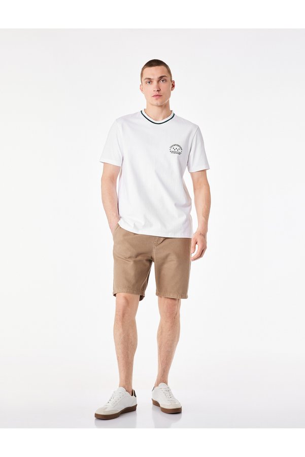 Koton Cotton Regular Fit Crew Neck Short Sleeve Printed T-Shirt