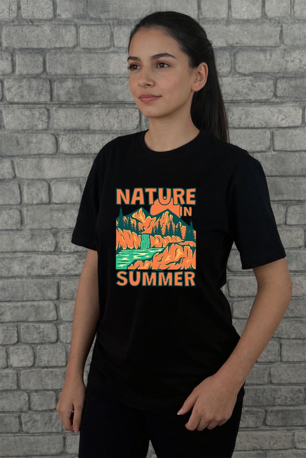 örses Nature İn Summer Printed Premium T-Shirt | Special Gift Includes