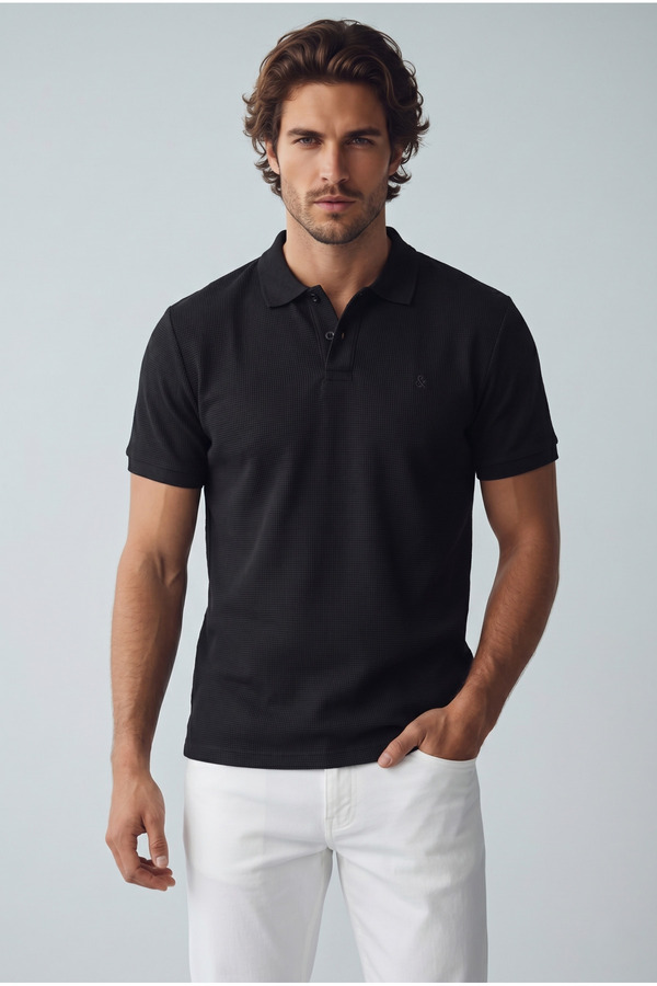Jack & Jones Austin Men's Black Polo T-Shirt (12268130-B)