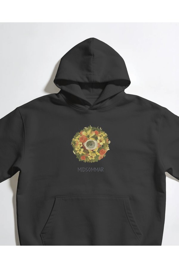 buzagi tasarım ürünleri Midsommar Unisex Black Sweatshirt