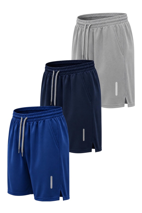 pandy 3-Piece Breathable Fabric Fitness Tennis Sports Shorts