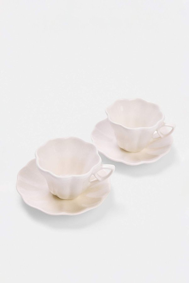 Trendyol Home 2-Piece Flower Shaped Tea Cup Set 150 Cc Tphaw27Cfn00001