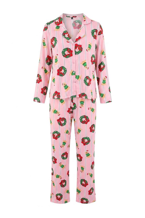 Trendyol Collection Pink New Year Shally Woven Pajama Set Thmaw26Pt00030