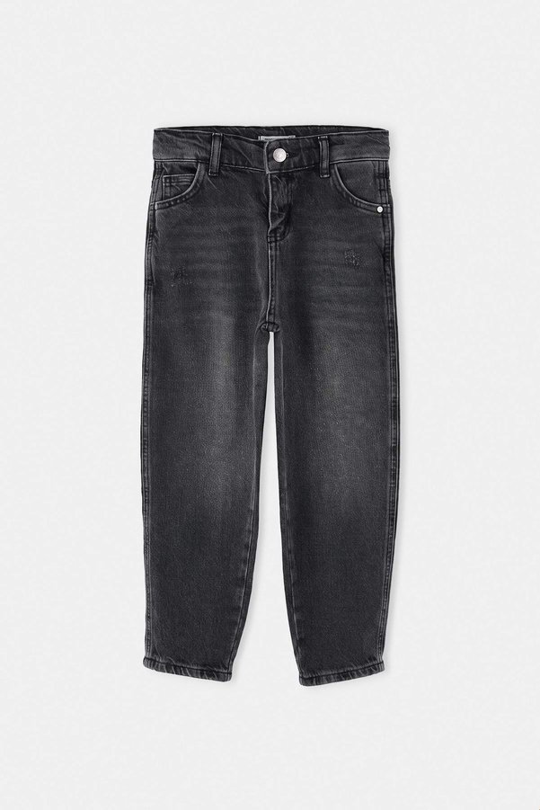 TRENDYOLKIDS Anthracite Boy's Baggy Fit Adjustable Elastic Denim Trousers Tkdss24Pl00005