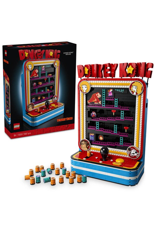 LEGO Donkey Kong Video Game 72051 - Retro Decorative Video Game Model Building Kit for Adults