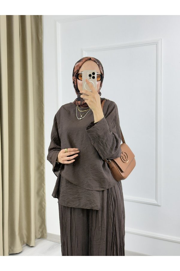 Sovel 8054 Cape Tulle Skirt and Trousers Set