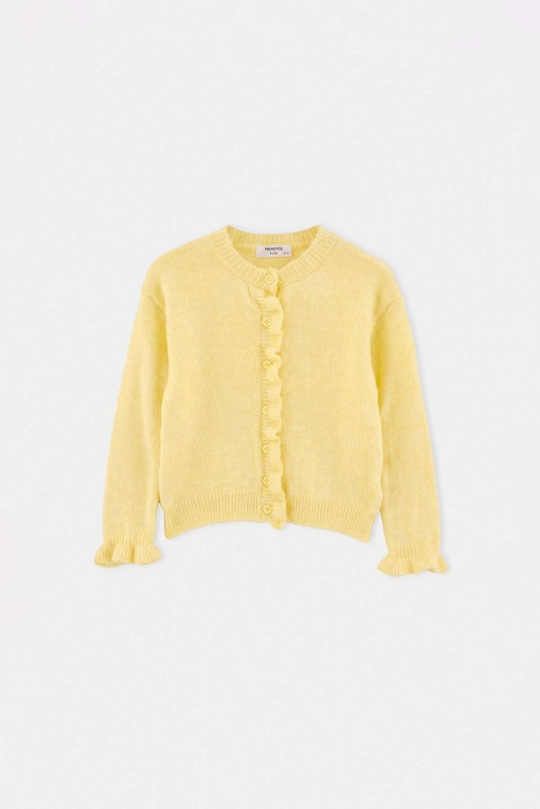 TRENDYOLKIDS Yellow Girls' Cardigan Tkdaw27Hi00003