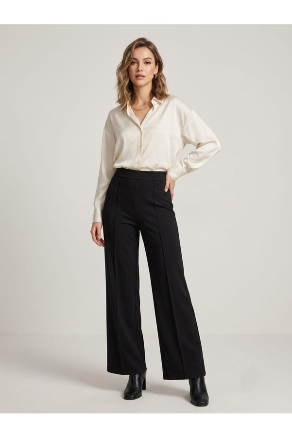 modayaselam High Waist Recovery Flare Leg Palazzo Trousers